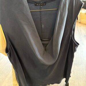 Theory navy Sleeveless Cowl Neck Blouse